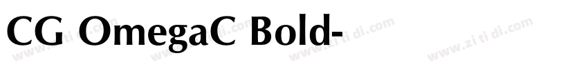 CG OmegaC Bold字体转换